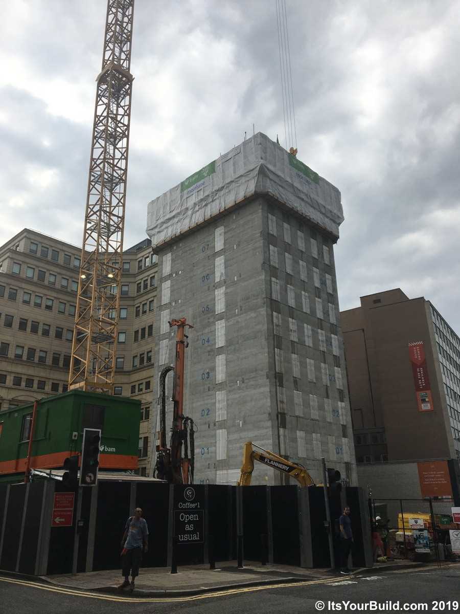The Construction of 103 Colmore Row - July 2019