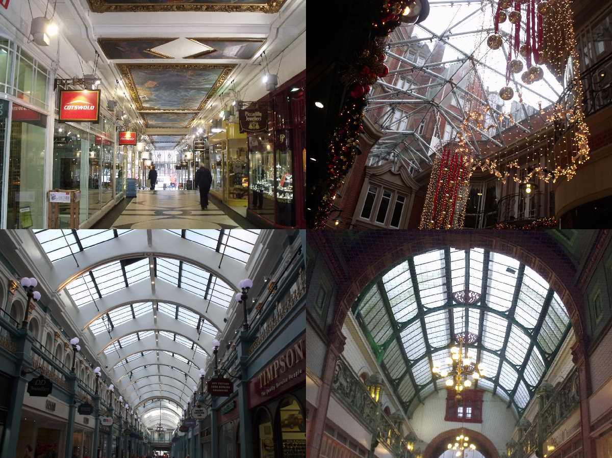 Victorian and Edwardian shopping Arcades still in Birmingham City Centre