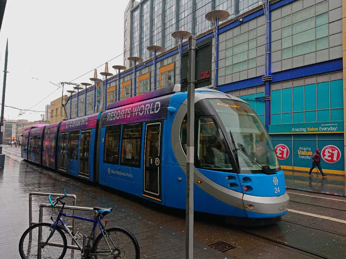 West Midlands Metro tram 24 has a new sponsor: Resorts World Birmingham