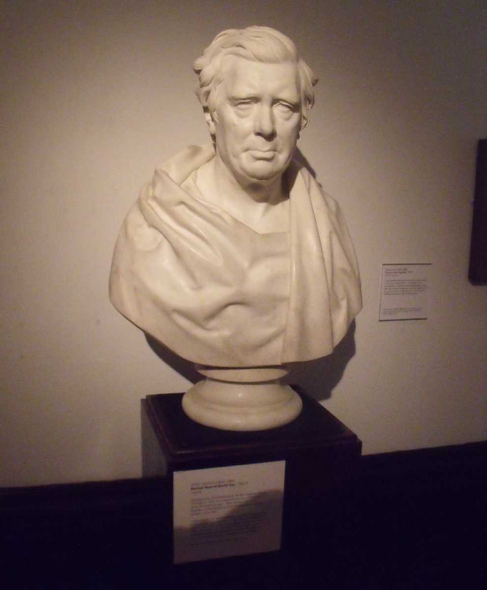 The first object in the collection at the Birmingham Museum & Art Gallery: a marble bust of David Cox