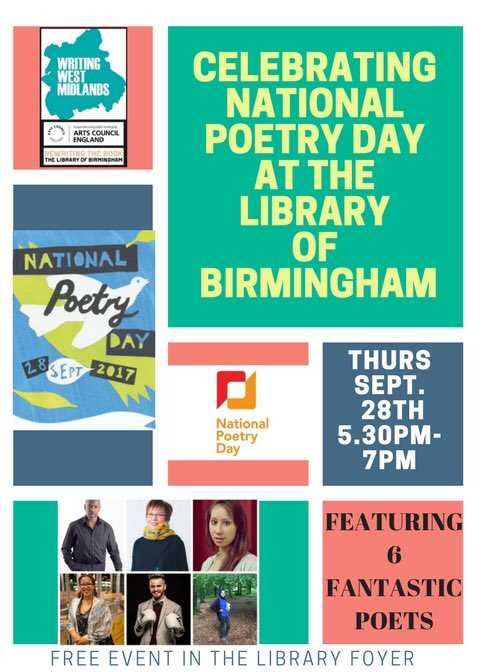 Birmingham celebrates National Poetry Day (28 Sept) 